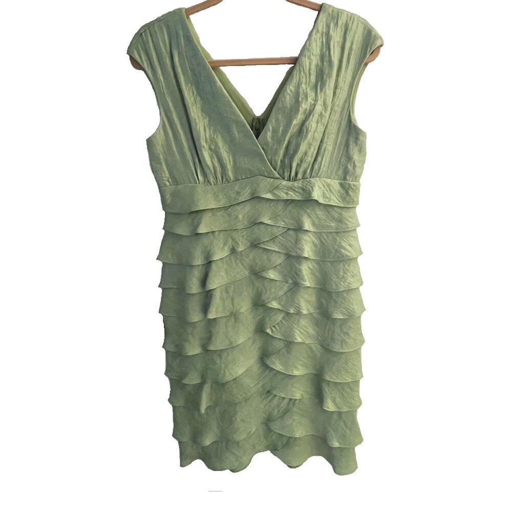 London Style Green Sleeveless Dress Size 10 EUC